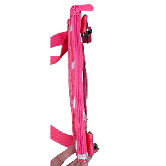 Thirty One Mod Dot Crossbody Bag Pink Polka Dots Adjustable Strap EUC - Picture 5 of 12